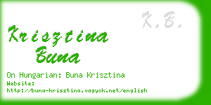 krisztina buna business card